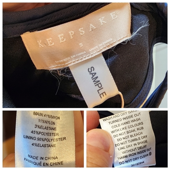 NWT Keepsake The Label Navy Meraz Midi Dress. Size small. Stretch.  Sample. - Picture 5 of 16
